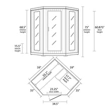 Blue Wave Radiant Saunas BSA1320 Whistler Cedar Infrared Sauna 3-4 Person