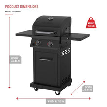 Nexgrill Deluxe 2 Burner Gas Grill, Foldable Shelves with Warming Rack