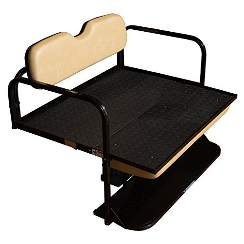 Performance Plus Carts EZGO TXT Golf Cart Flip Folding Rear Seat Kit Tan