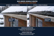 RHS Invisible Under Shingle Roof Heating Mat, 50 ft, Melts Snow Off 1 Row