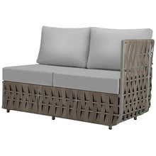 Source Furniture Scorpio Aluminum Frame Right Arm Loveseat Gray