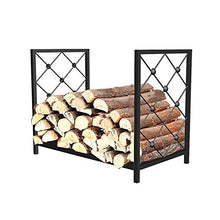 WXPWAMZ Large Firewood Rack Indoor Heavy Duty Fireplace Firewood Holder Storage 23.6" L X 13.8" W X 18.9" H For Living Room Easy Assembly,