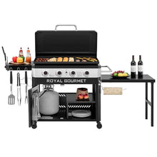 Royal Gourmet GB4008T 4 Burner Propane Gas Griddle, Pull-Out Side Table
