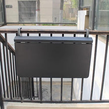 JOMRTS Commercial Kitchen Island, Wall Mounted Outdoor Balcony Bar Table Adjustable Height Folding Design (Black 47.2 * 15.7in)