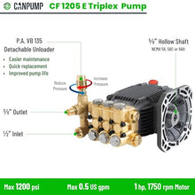 Canpump CF 1205 E: 1200 psi @ 0.5 US gpm, 5/8-in Shaft Misting Pump