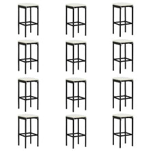 WEHUOSIF 16-Piece Black Garden Bar Set with Poly Rattan Woven Design, Powder-Coated Steel Frame, Removable Cushion Covers, Seats Up to 12 for Patio or Balcony Dining