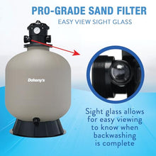 Doheny's Pool Pro Sand Filter System | 19" with 1 HP Pump | High-Flow, Large Filter Area | Durable Polymeric Tank with 6-Position Valve | Includes Pump, Base & Hose Kit |ideal For Above-Ground Pools