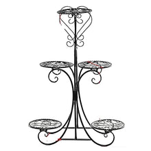MIIKHI Plant Stand 4/5 Tier Nordic Iron Flower Pot Rack Plant Stand Flower Stand Shelves Bonsai Display Shelf Yard Garden Patio Balcony Flower Stand