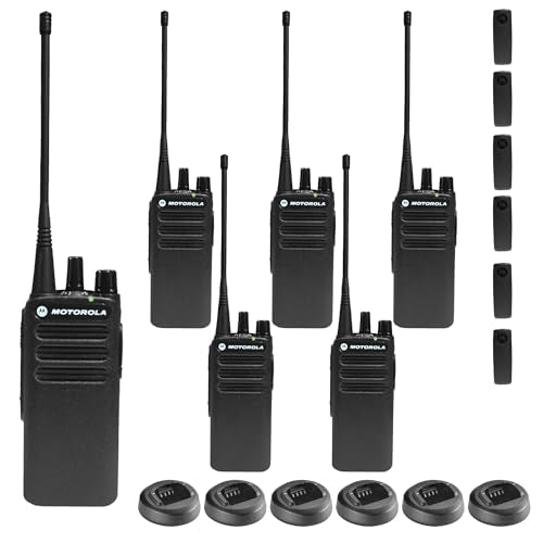 Motorola Solutions 6 x CP100D Analog UHF Portable Two Way Radio 16 Channel 4 Watt Black