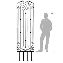 H Potter 8 Ft Freestanding Black Garden Trellis 32" W x 96" H Iron