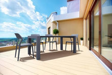 Compamia Vegas 86" Extendable Patio Dining Table in Black, Commercial Grade