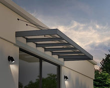 Palram - Canopia Sophia XL 6000 19' x 5' Door/Window Awning, Gray/Mist