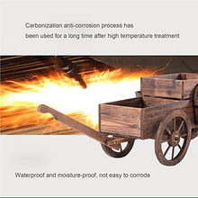 KJLYLPP Outdoor Balcony Solid Wood Flower Box Carbonized Multi-Layer Wooden Flower Pot Rack,Wood Courtyard Decoration Creative Flower Stand Float (b)