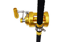 EAT MY TACKLE 50W 2-Speed Reels on 100-120 lb. Tournament Rods 4 Pack Yellow/Gold
