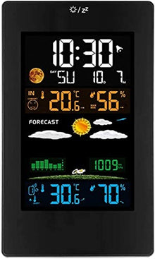JDXQBLD Weather Station Wireless with Indoor Outdoor Temperature and Humidity Monitor, Digital Thermometer with Colorful LCD Screen, Weather Forecast Station with Remot