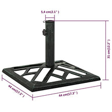 JHNKOJ Umbrella Base Green 44X44X31 Cm Cast Iron