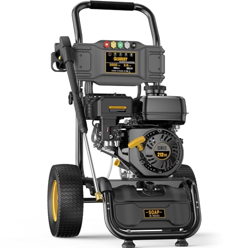 Heavy Duty Gas Pressure Washer, 3500 PSI Pressure Washer, 2.6 GPM Washer