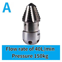 High Pressure Sewage Rotary Cleaning Nozzle, Drainage Ditch Cleaning Tool, Dredging Truck 40L-70L/min(Style A)