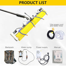 Electric Pool Cleaning Brush w/Extendable Window Cleaning Pole Cleaner Kit, Water Fed Brush Extendable Pole Kit, Photovoltaic & Solar Panel Cleaning Tool,2M