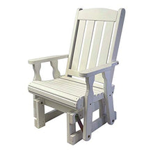 Amish Casual Heavy Duty 600 Lb Mission High Back Treated Glider Chair (Semi-Solid White Stain)