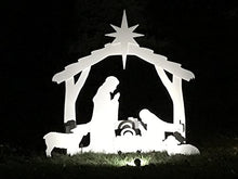 Large White Outdoor Nativity Set