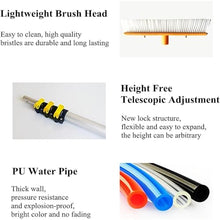 LMMIAMZ Solar Panel & Window Cleaning Pole Kit, Extendable Water-Fed Brush for Photovoltaic Panels, Roofs, Glass, Tiles, Walls, and Pools (55cm Brush Head 5M/17FT)