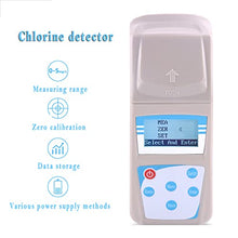 Residual Chlorine Detector, Chlorine Dioxide Detector with Suitcase, 0-5mg/1 Measurement Range, Can Save Up to 10 Sets of Data, Used in Hospital Waste Water, Swimming Pool Water, Aquaculture