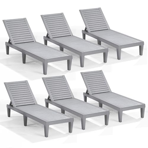 Nestl Lounge Chair Outdoor, Tanning Chair, Chaise Lounge Outdoor Set of 6
