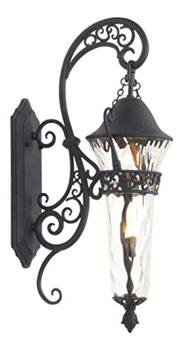 Textured Matte Black Anastasia Outdoor 2 Light Wall Sconce Textured Matte Black