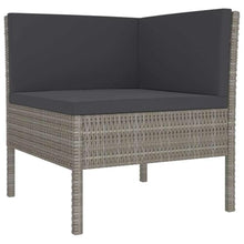 RJPLMFV 9 Piece Patio Lounge Set Gray with Cushions
