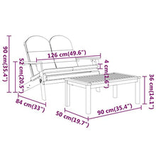 LPERTGFHU 5-Piece Adirondack Lounge Set, Acacia Wood Patio Furniture