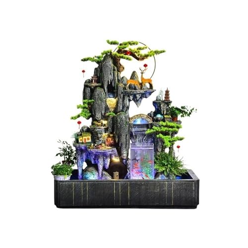 FURUIM2024M Garden Water Fountain Creative Rockery Fountain Flowing Entrance Courtyard Balcony Hotel Living Room Landscape Decoration with Fish Tank Outdoor Freestanding Fountains
