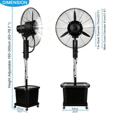 MARIYCH Misting Fan Industrial Mister 42L Tank Outdoor