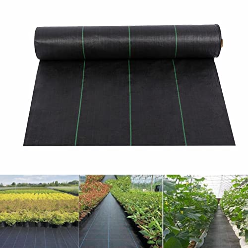 YYHJ Ground Cover Weed Barrier,Weeds Block Fabric Membrane Heavy Duty 90g/m²,UV Stabilised Control Sheet,for Gardens,Patios,Flowerbeds,Lawns and Walkways (Battery *1 : 4X100m)