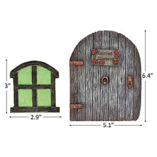 A1DFDFGOQSFG Miniature Fairy Gnome Window Door Elf Home for Yard Art Garden Sculpture Statues Decor Outdoor Fairy Garden