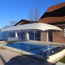 Xscxliny Transparent Above Ground Swimming Pool Tent, Telescopic Pool Tent Inflatable Swimming Pool Dome Tent, Inflatable Swimming Pool Cover/Bubble House/PVC Rectangular,9 * 5 * 3m