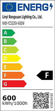 LED-Projektor für den Außenbereich: 500 W, superheller Projektor, 6000 K, Kaltweiß, 50000 lm, IP65, Wasserdicht, verstellbar, mit Klemme für Garten, Garage