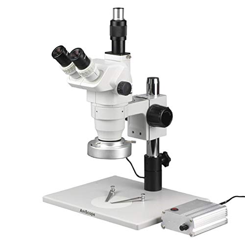 AmScope Professional Trinocular Stereo Zoom Microscope Chrome