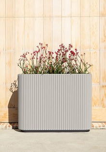 Veradek Demi Series Span Planter - Tall and Wide Outdoor Planter with Shelf