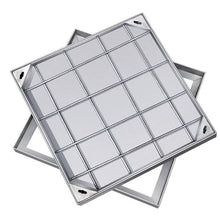 GJZDPMY Zinc Coated Chiusino with Stainless Steel e 5cm/8cm Height Hidden Lid for Outdoor Use 60x60 cm Design Elegant Garden & Terrace Decorative Accessory