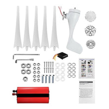 OLONETO 12V 24V 48V Wind Turbine Generator Kit 3000W Windmill with MPPT Controller Inverter Kit Wind and Solar Hybrid Power Generation System (Color : 24V)