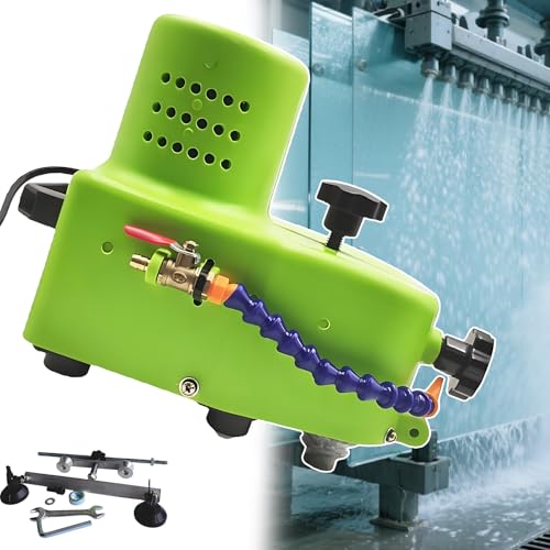 forplubossmmp Electric Glass Edger Professional, 800w Power, 8000 RPM Speed, Compact Glass Edger Design (14 Lbs), Diamond Wheel Grinding for Straight, Round, Bevel Edges at 1-3 M/Min