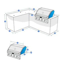 Covers & all Outdoor Kitchen Island Cover, Customize Left Right & Straight Shapes,12 Oz Waterproof UV & Weather Resistant Patio BBQ Grill Island protector with Handles Air Vents (Black)