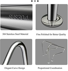 FALIYORS Pool Handrails 31.5x31.5 inches 304 Stainless Steel Handrail Pool Railing 304 Stainless Steel Safety Products for Inground Pool, 2 Packs
