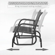 lafengyan Outdoor Glider Chair with Steel Frame and Breathable Mesh Seat for Backyard, Patio, Poolside or Balcony Comfort