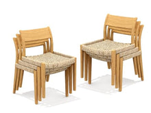 TeakFurnitureOutlet Qty 6 - Grade-A Teak Wood Luxurious Solo/Single Amilo Stacking Armless Chairs #96AMAL