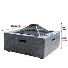 Fire Pits Outdoor 71cm Garden Terrace Heavy-Duty BBQ Table, Outdoor Cooking Fire Pit, Burning Fire Bowl, Multi-Function Heating Fireplace