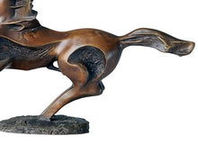FENGSHUI-CAISHEN Pure Copper Horse Statue Large Brown