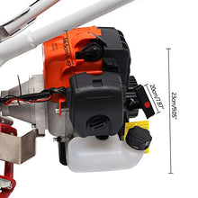 Kebayuneth 2 Stroke 52cc Hand-Pushed Snow Plow, 2.5 Hp Double Handle Sweeper Gas Power Sweeping Machine, Multi-Purpose Snow Removal Tool for Artificial Turf Combing and Trail Brick Cleaning