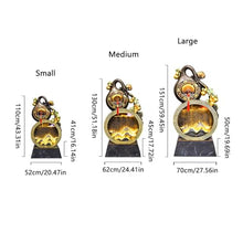 GLigeT Outdoor Water Fountain Floor-Standing Water Fountain, Unique Gourd Fountain, Indoor Office Relaxation Fountain Outdoor Fountain(Size:Small-A)